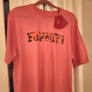 Never worn! Ferrari Medium T-shirt with Graffiti Multicolor logo print